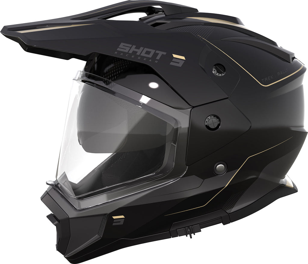 Capacete c / Viseira TREK RALLY Preto / Areia Brilhante SHOT