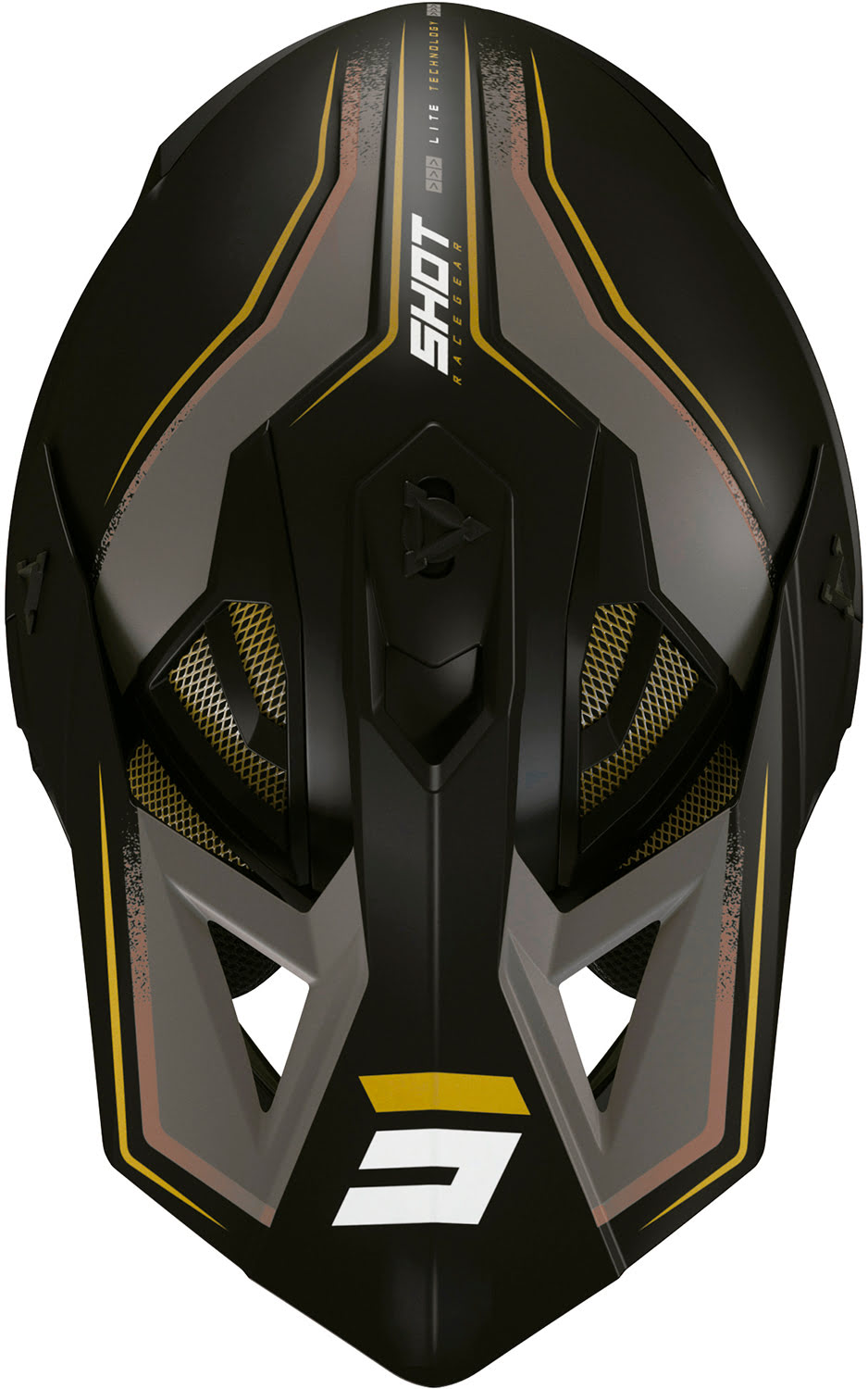 Capacete LITE PRISM Preto / Dourado Mate SHOT