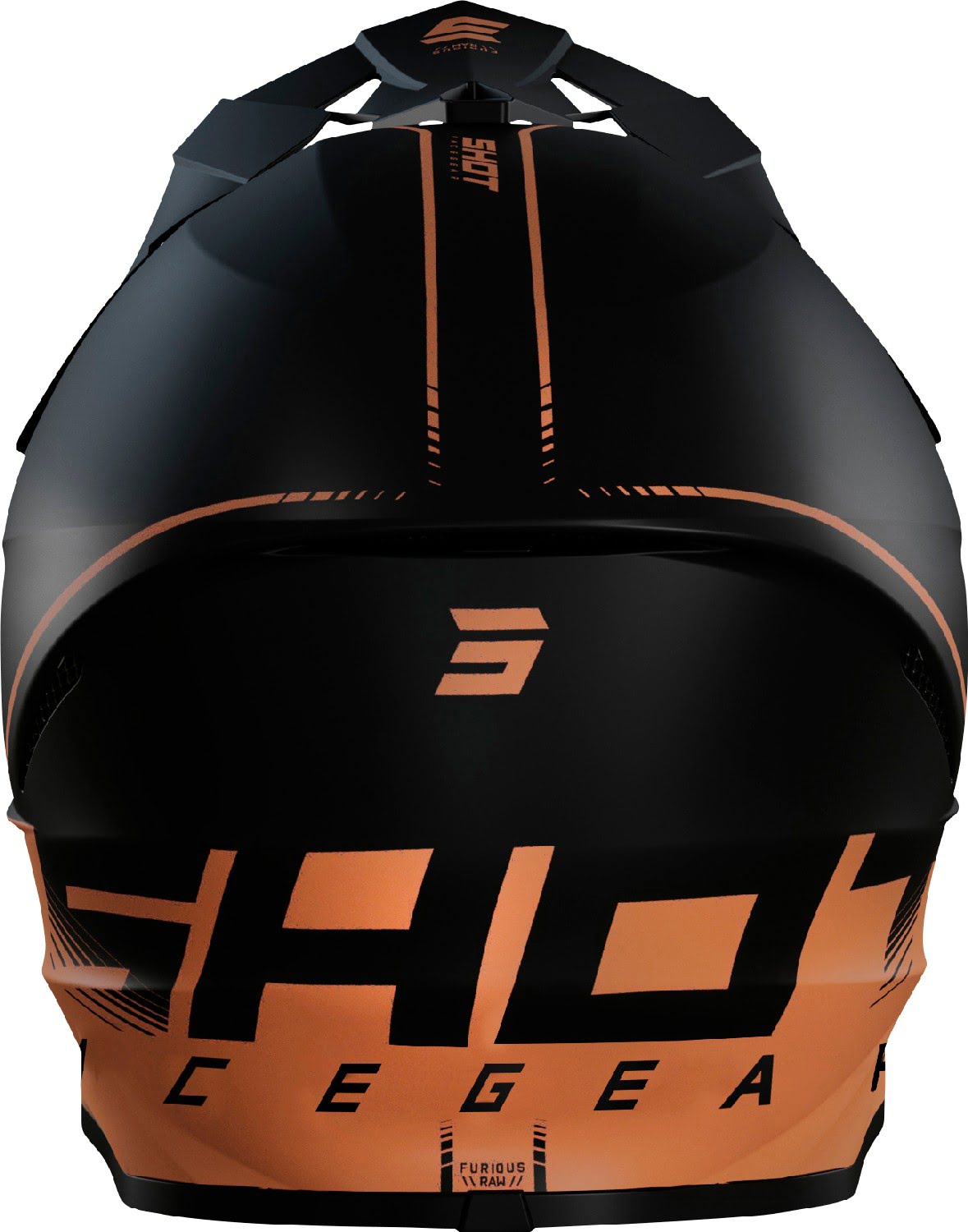Capacete FURIOUS RAW 3.0 Preto / Bronze Mate SHOT