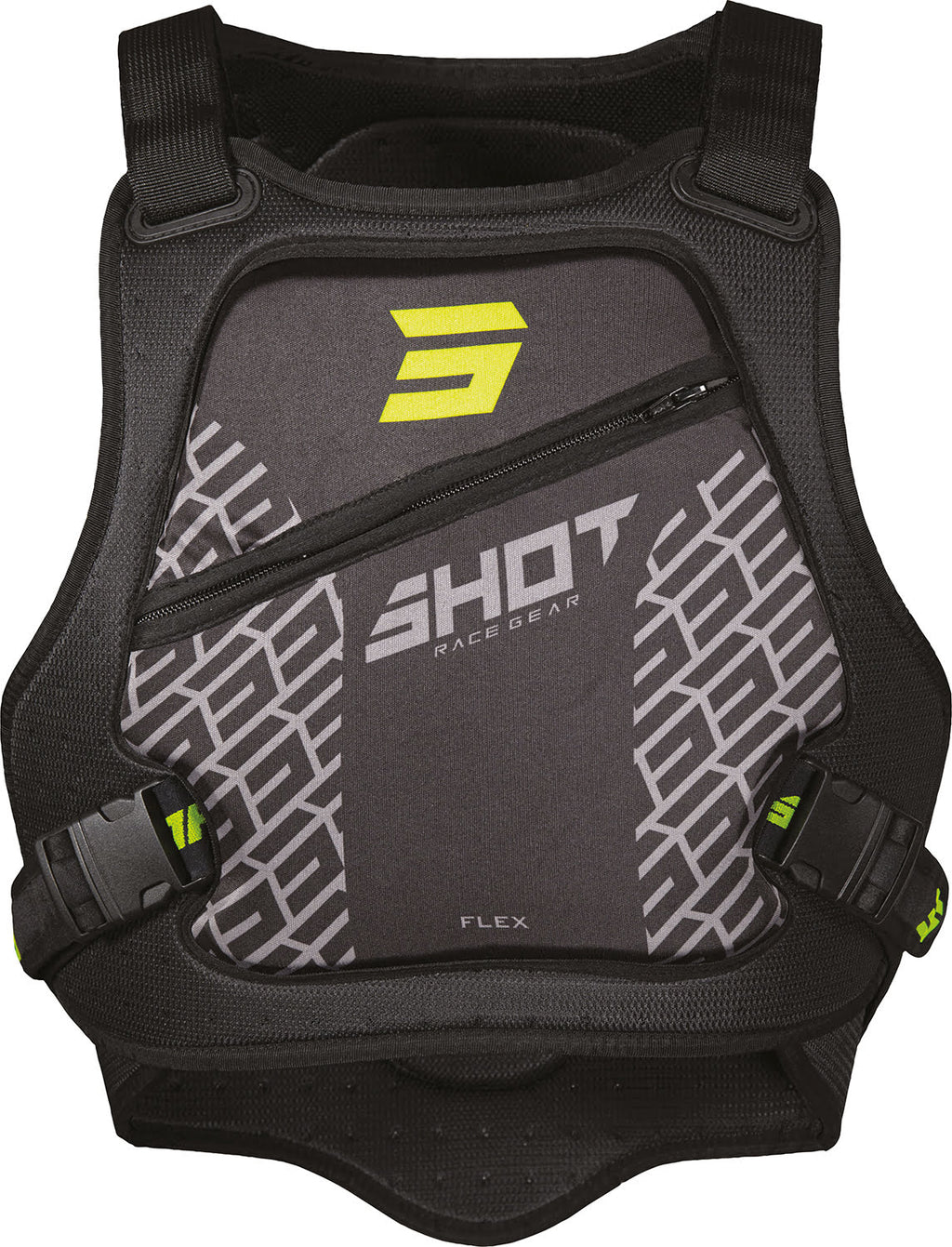 Colete Adulto FLEX Preto / Amarelo Neon SHOT