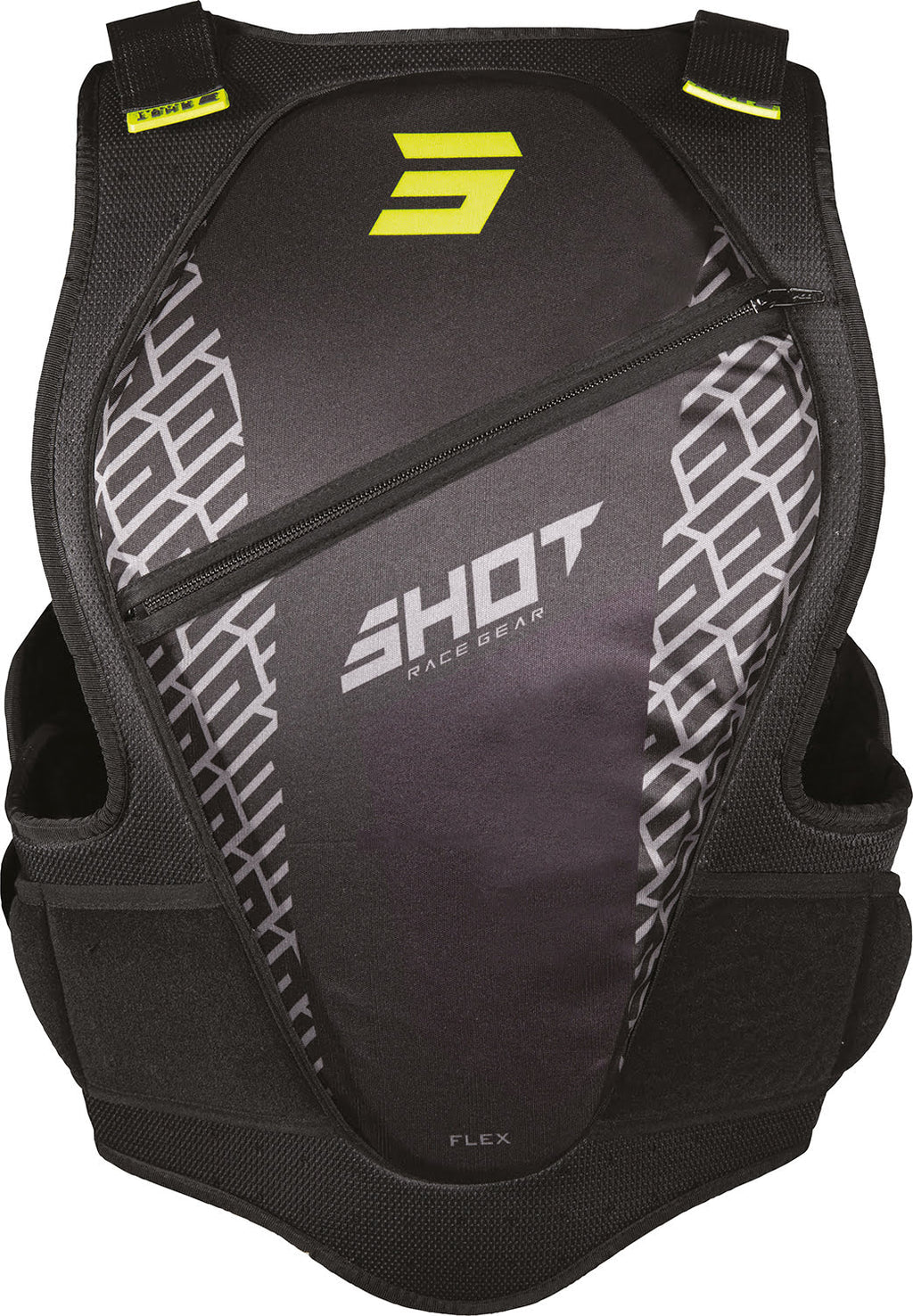 Colete Adulto FLEX Preto / Amarelo Neon SHOT