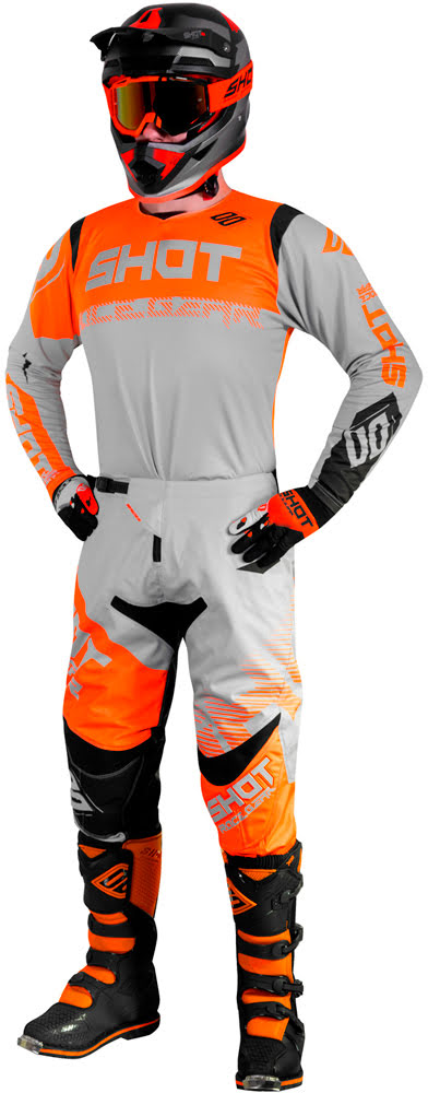 Camisola CONTACT TRUST Cinza claro / Laranja neon SHOT