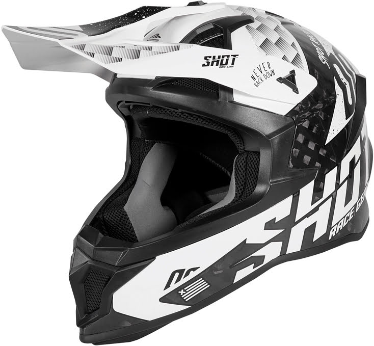 Capacete LITE CARBON RUSH Carbono / Preto brilho SHOT