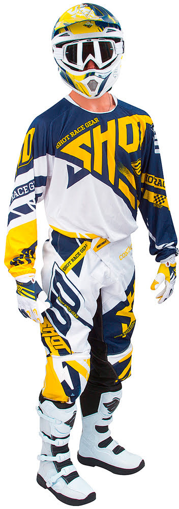 Camisola CONTACT RACEWAY Amarela / Azul SHOT
