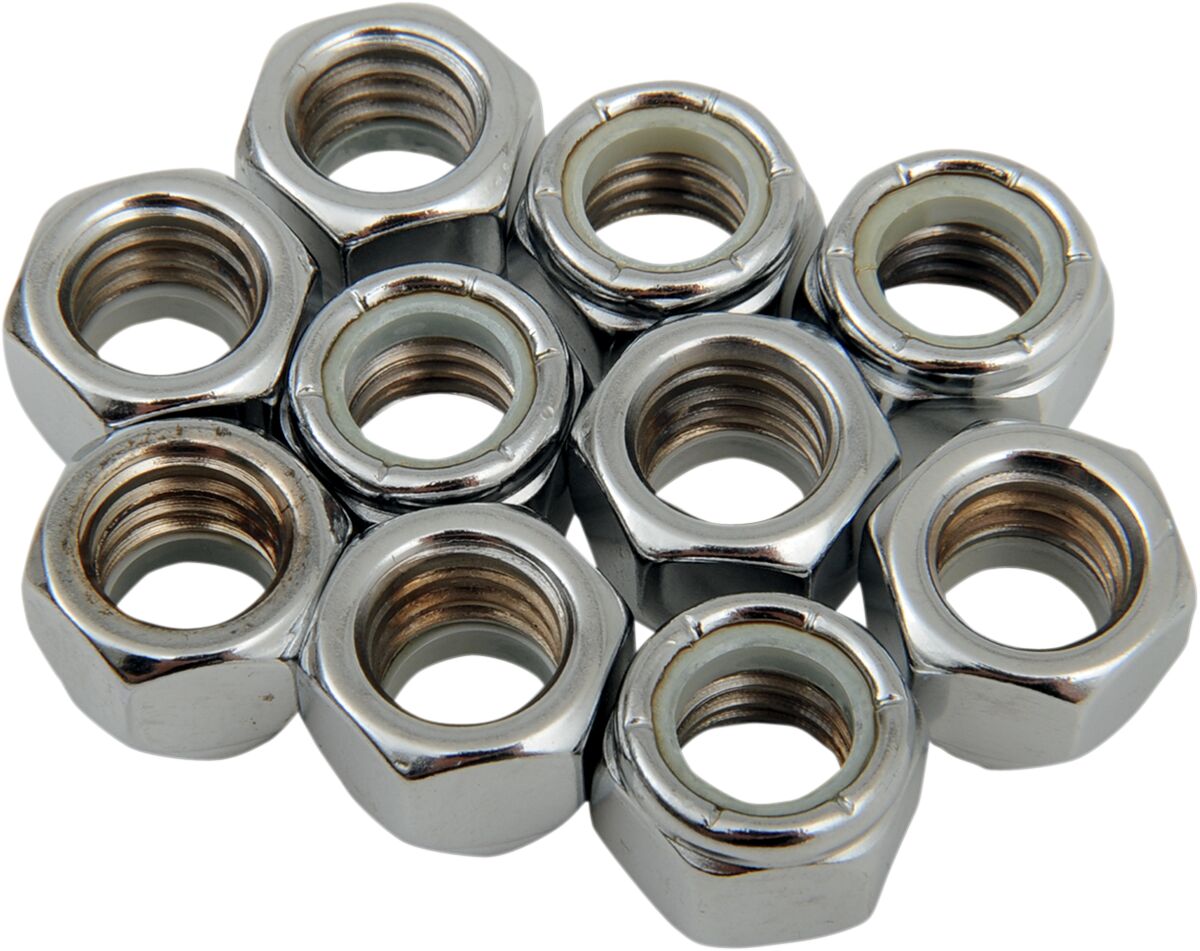 7/16-14 CHR NYLN NUT