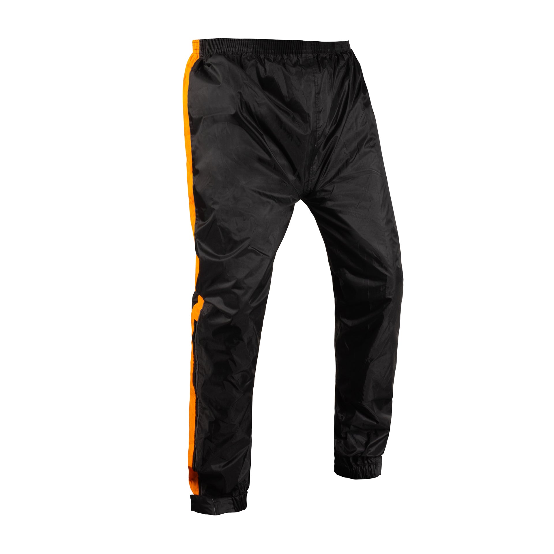 OXFORD CALÇAS DE CHUVA PRETO/LARANJA