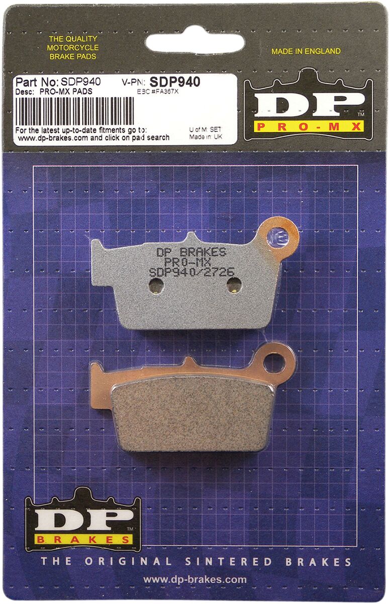 BRAKE PAD SDP YZF 03 MX REAR